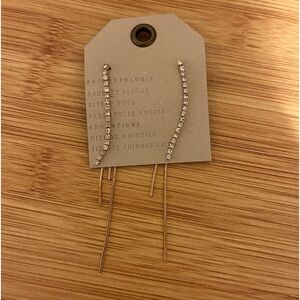 Anthropologie crystal chain front-back earrings